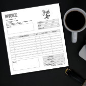 Bloc-note Formulaire de facture devis d'entreprise Ajouter u
