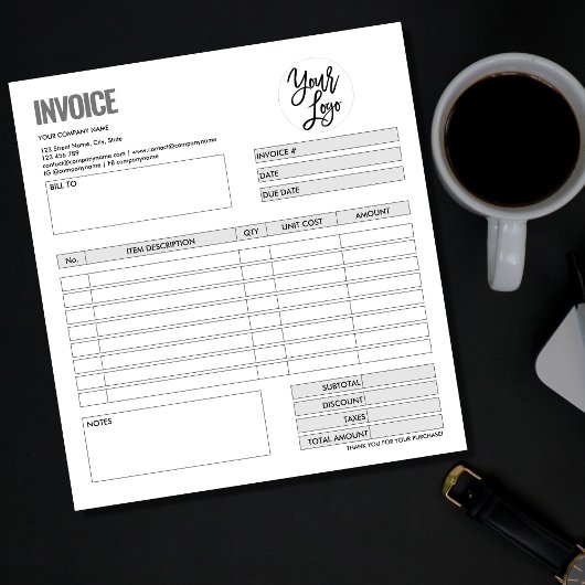 Bloc-note Formulaire de facture devis d'entreprise Ajouter u