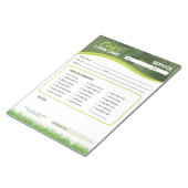 Bloc-note Formulaire de maintenance de service d'aménagement (Incliné)