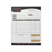 Bloc-note Formulaire de réception de demande de commande (Tourné)