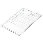 Bloc-note Formulaire de rendez-vous du décorateur de gâteaux (Incliné)