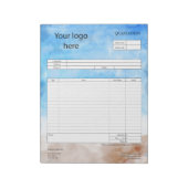 Bloc-note Formulaire de soumission professionnelle, facture  (Tourné)