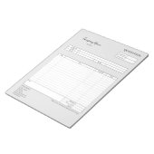 Bloc-note Formulaire de soumission professionnelle, facture (Incliné)