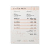 Bloc-note Formulaire de soumission professionnelle, facture, (Tourné)