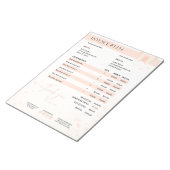 Bloc-note Formulaire de soumission professionnelle, facture, (Incliné)