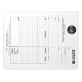 Bloc-note Formulaire de soumission professionnelle, facture (Devant)