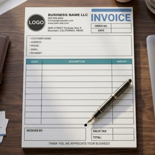 Bloc-note Formulaire de vente pour grande entreprise / Reçu