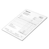 Bloc-note Formulaire d'estimation | Professionnel minimalist (Incliné)