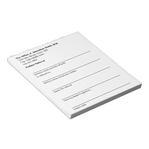 Bloc-note Formulaire d'orientation des patients pour le cabi