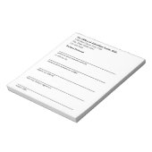 Bloc-note Formulaire d'orientation des patients pour le cabi (Tourné)