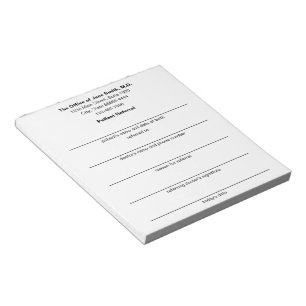 Bloc-note Formulaire d'orientation du patient - Cabinet médi