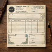 Bloc-note Formulaires de commande de reçu de vente de factur