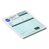 Bloc-note Formulaires de facture de commande de vente commer (Incliné)