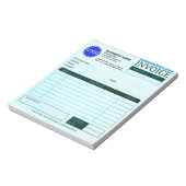Bloc-note Formulaires de facture de commande de vente commer (Tourné)