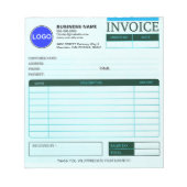 Bloc-note Formulaires de facture de commande de vente commer (Devant)