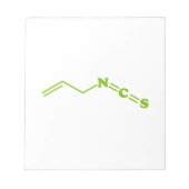 Bloc-note Formule moléculaire de l'isothiocyanate de Wasabi  (Devant)