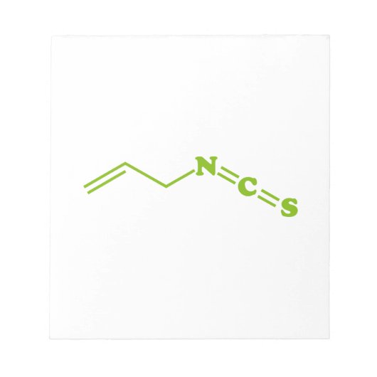 Bloc-note Formule moléculaire de l'isothiocyanate de Wasabi  (Devant)