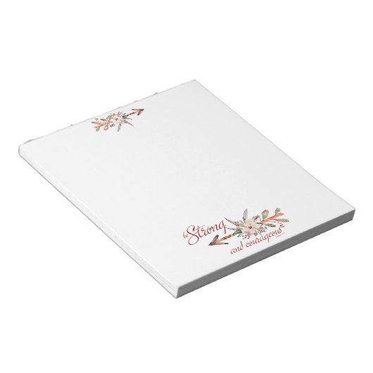 Bloc-note Fort et courageux (Incliné)