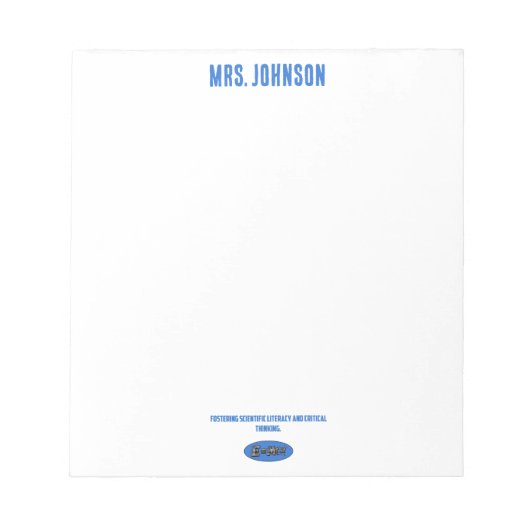 Bloc-note Fostering Scientific Literacy & Critical Thinking (Devant)