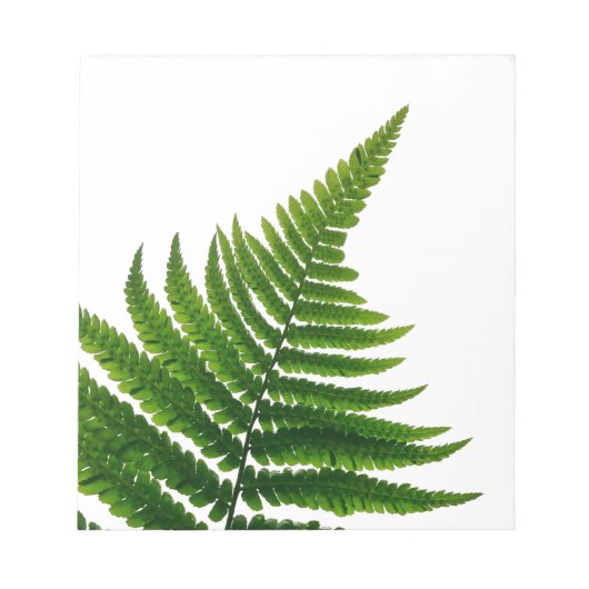 Bloc-note Fougère verte imprimée Forêt Feuille (Devant)
