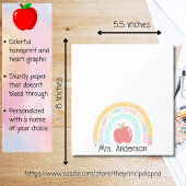 Bloc-note Fourniture scolaire personnalisée professeur d'arc