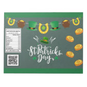 Bloc-note Fournitures de fête de la Saint-Patrick pour embal (Devant)