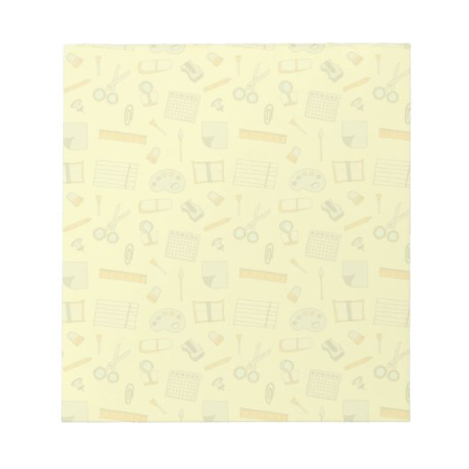 Bloc-note Fournitures scolaires colorées Motif (Devant)