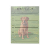 Bloc-note Fox Red Yellow Labrador Retriever Chien (Tourné)