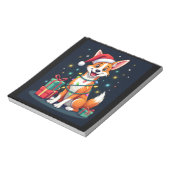 Bloc-note Fox Terrier Éclairage de Noël Père Noël Fox Terrie (Tourné)