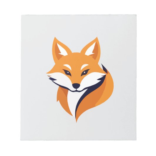 Bloc-note Fox Vector Art Animal Moderne Ville Urbaine Graphi (Devant)