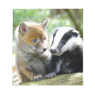 Bloc-note Foxcub & Badger Cute !