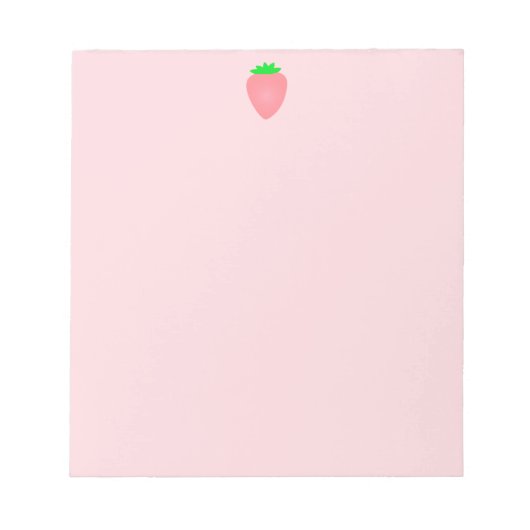 Bloc-note Fraise Baby shower rose mignonne fille personnalis (Devant)