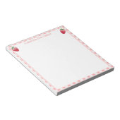 Bloc-note Fraise douce rose En vichy Check Girl's (Incliné)