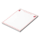 Bloc-note Fraise douce rose En vichy Check Girl's (Tourné)