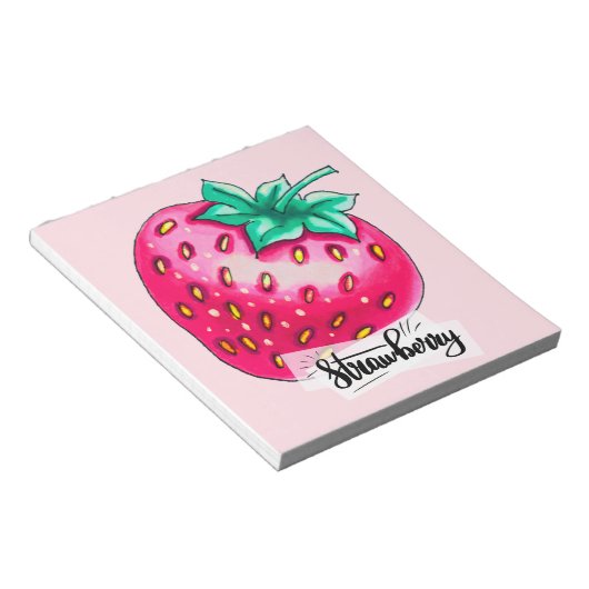 Bloc-note Fraise rose (Incliné)