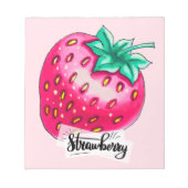 Bloc-note Fraise rose (Devant)