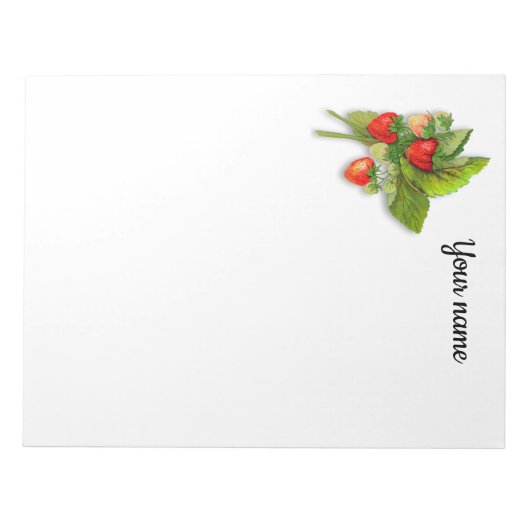 Bloc-note Fraises fraîches en croissance (Devant)