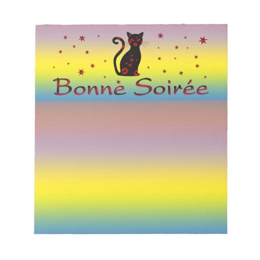 Bloc-note Français : Bonne Soiree (Devant)