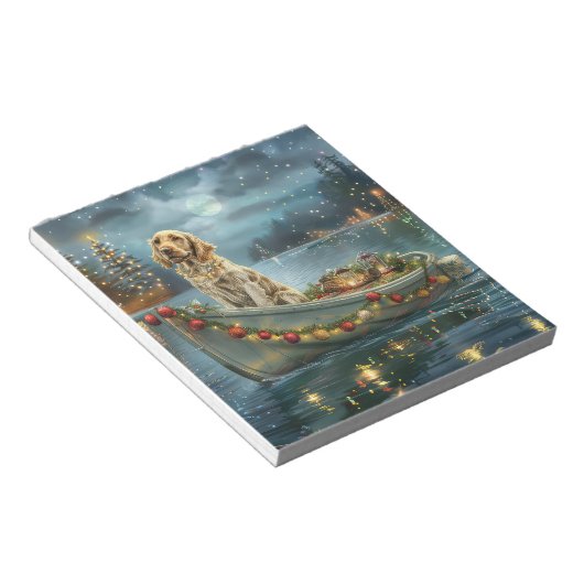 Bloc-note Français Setter Christmas Festive Voyage (Incliné)