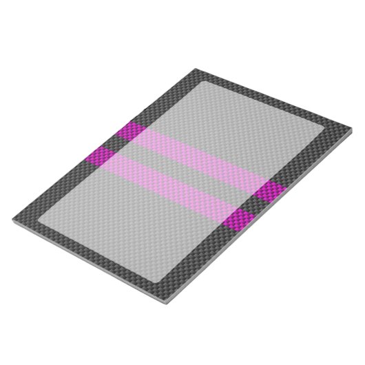 Bloc-note Frappes de course Fuchsia en fibre de carbone (Incliné)