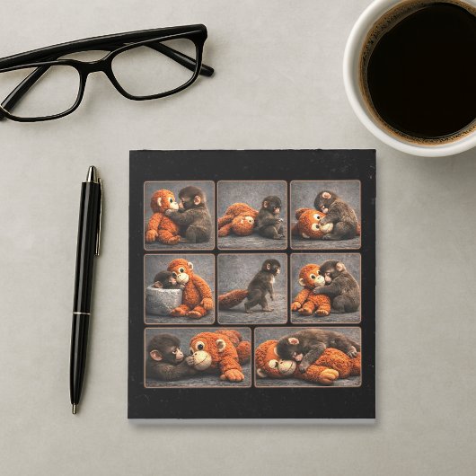 Bloc-note Frappez bébé singe