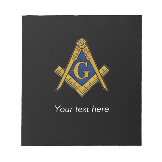 Bloc-note Freemason Masonic Square Compass (Devant)