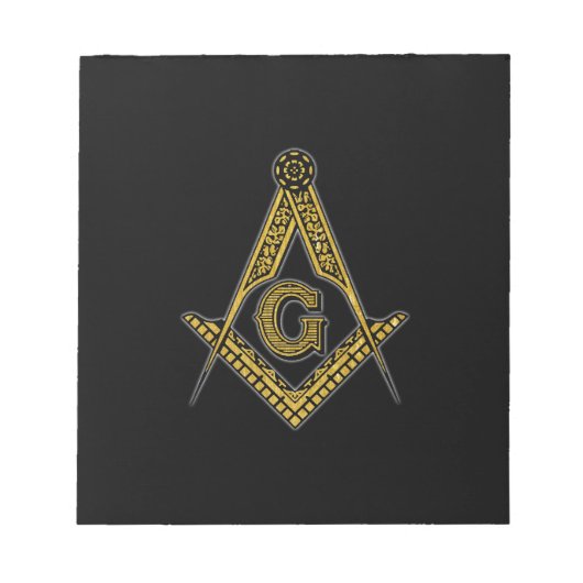 Bloc-note Freemason (noir et or) (Devant)