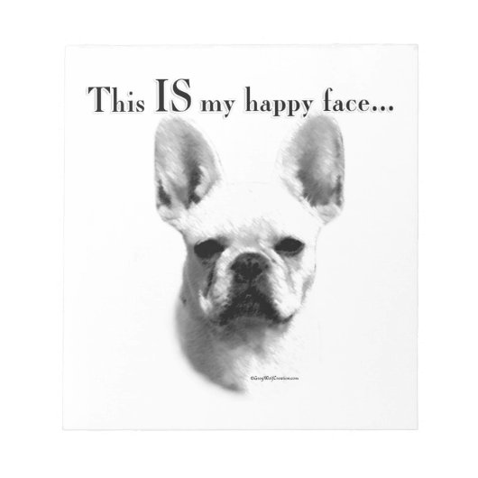 Bloc-note Frenchie Happy Face (Devant)