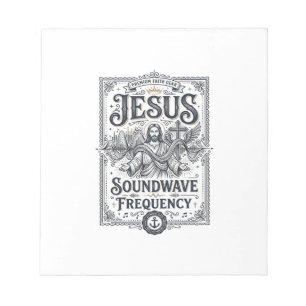 Bloc-note Fréquence d'onde sonore de Jésus Fréquence d'onde