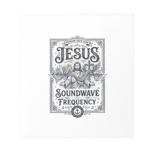 Bloc-note Fréquence d'onde sonore de Jésus Fréquence d'onde (Devant)
