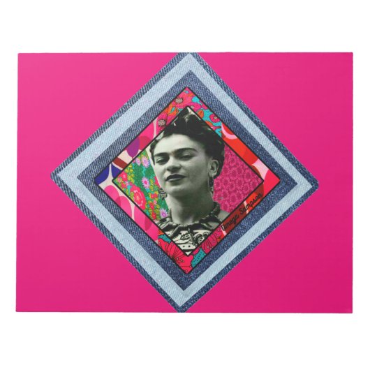 Bloc-note Frida Kahlo Retro Denim Diamond (Devant)