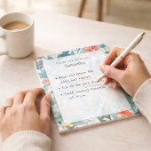 Bloc-note From the Desk Of Custom Floral Stationery