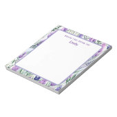 Bloc-note From The Desk of Custom Lavender Flower Field (Tourné)