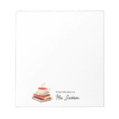 Bloc-note From the Desk of with Books and Tea Cup (Devant)